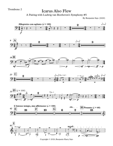 Icarus Also Flew: A Pairing with Beethoven's Symphony #5 - Trombone 2