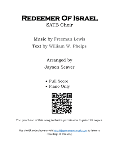 Redeemer Of Israel (arr. Jayson Seaver)