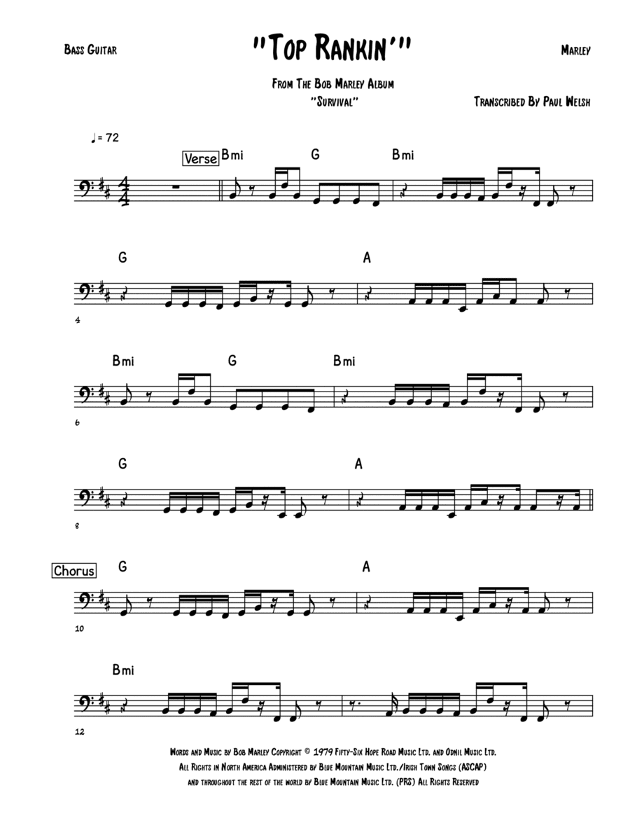 Top Rankin' (arr. Accubass)