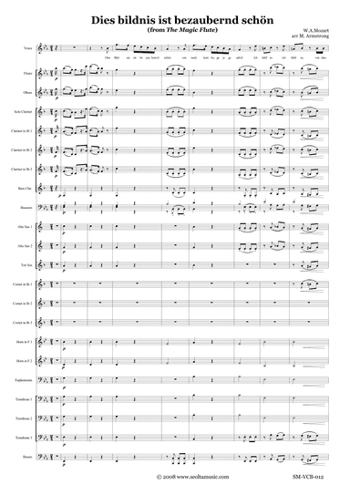 Dies bildnis ist bezaubernd schön for solo voice and concert band (arr. Mark Armstrong)