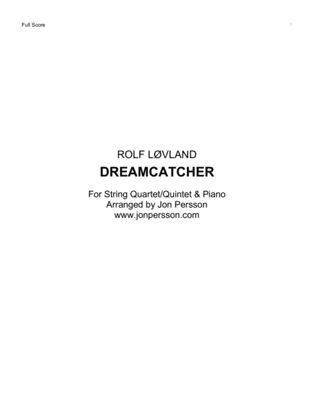 Dreamcatcher (arr. Jon Persson)