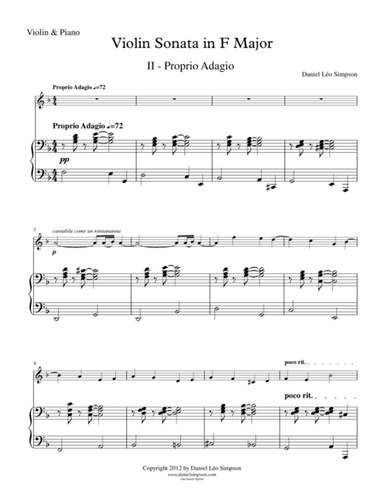 Violin Sonata in F major, 2nd mvt.