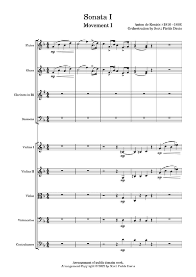 Kontski, Sonata I (Movement I) arranged for orchestra (arr. Scott Fields Davis)