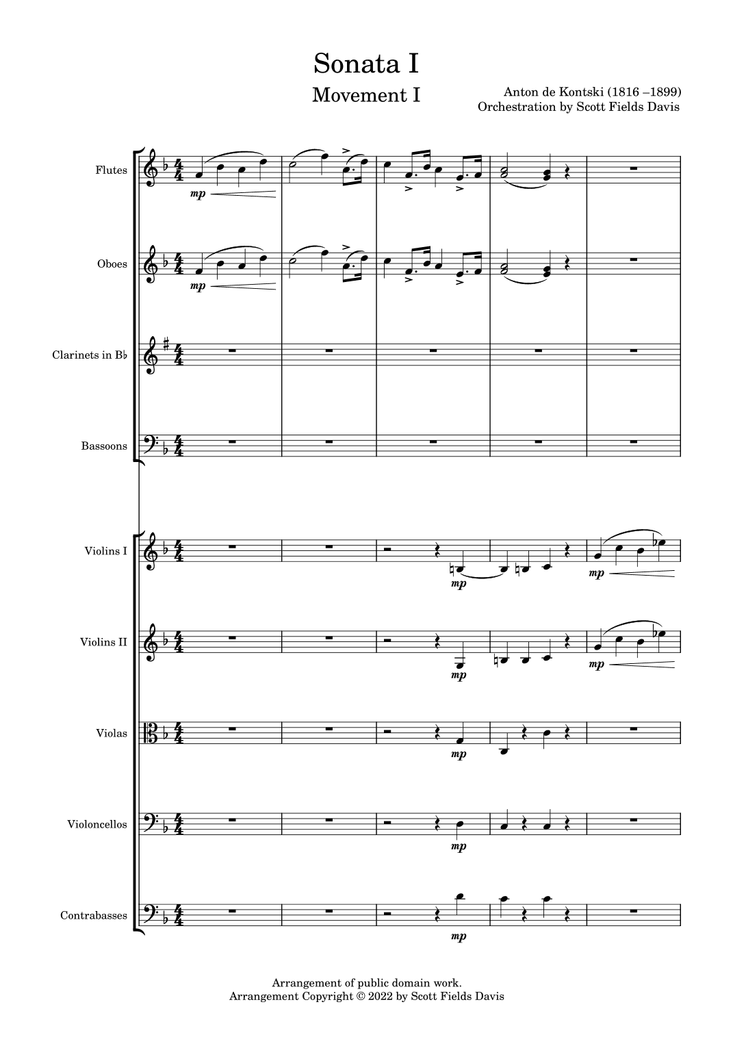Kontski, Sonata I (Movement I) arranged for orchestra (arr. Scott Fields Davis)