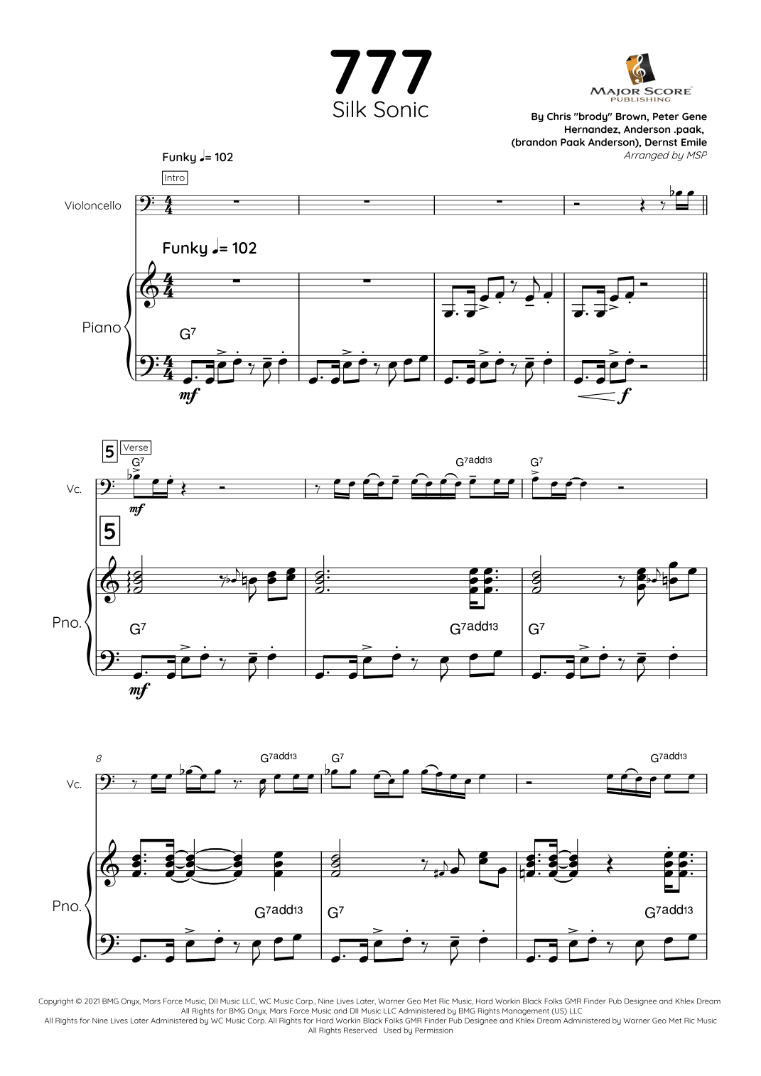 777 (arr. MAJOR SCORE PUBLISHING TM.)