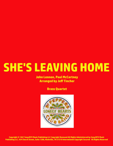 She's Leaving Home (arr. Jeff Tincher)