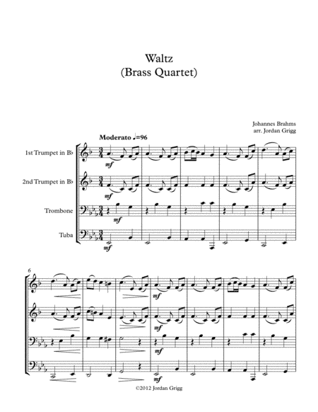 Waltz (Brass Quartet) (arr. Jordan Grigg)
