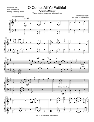 O Come All Ye Faithful, Away in A Manger, Huron Carol (arr. Ellen Foncannon Stephenson)