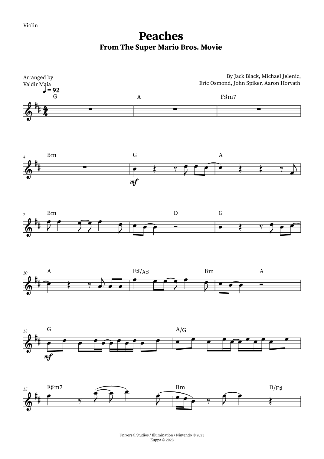 Peaches (arr. Valdir Maia)