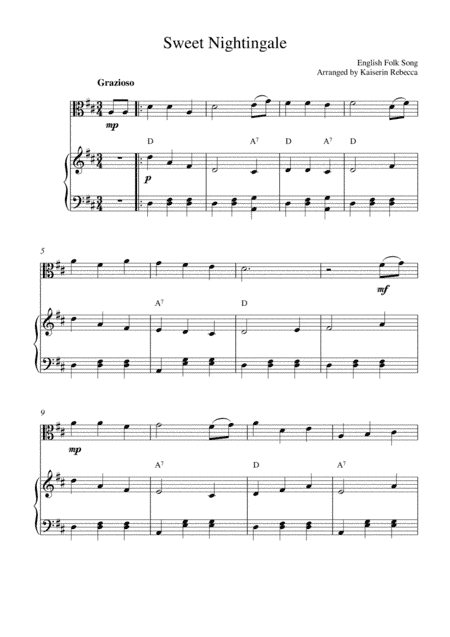 Sweet Nightingale (arr. Kaiserin Rebecca)