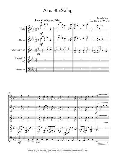 Alouette Swing (arr. Christian Morris)