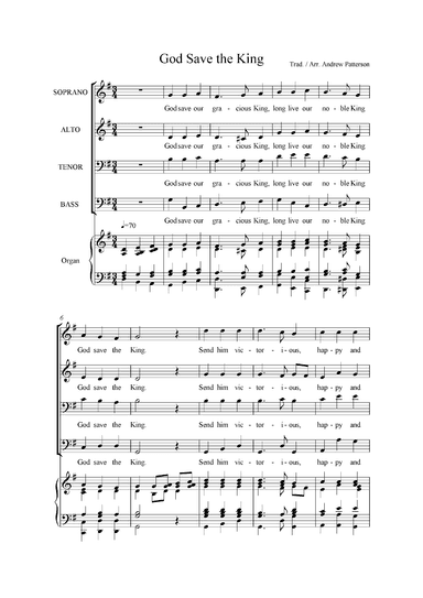 God Save the King - SATB (arr. Andrew Patterson)