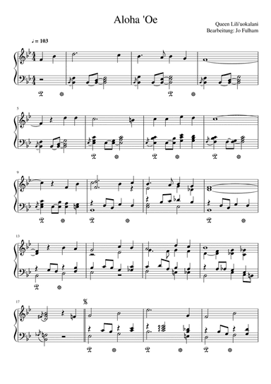 Aloha 'Oe (arr. Jo Fulham)