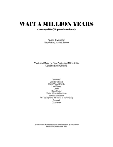 Wait A Million Years (arr. Jim Farley www.arrangementsone.com)