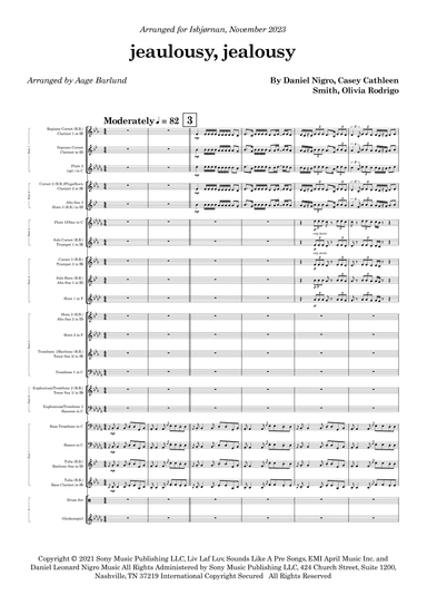 Jealousy, Jealousy (arr. Aage Barlund)