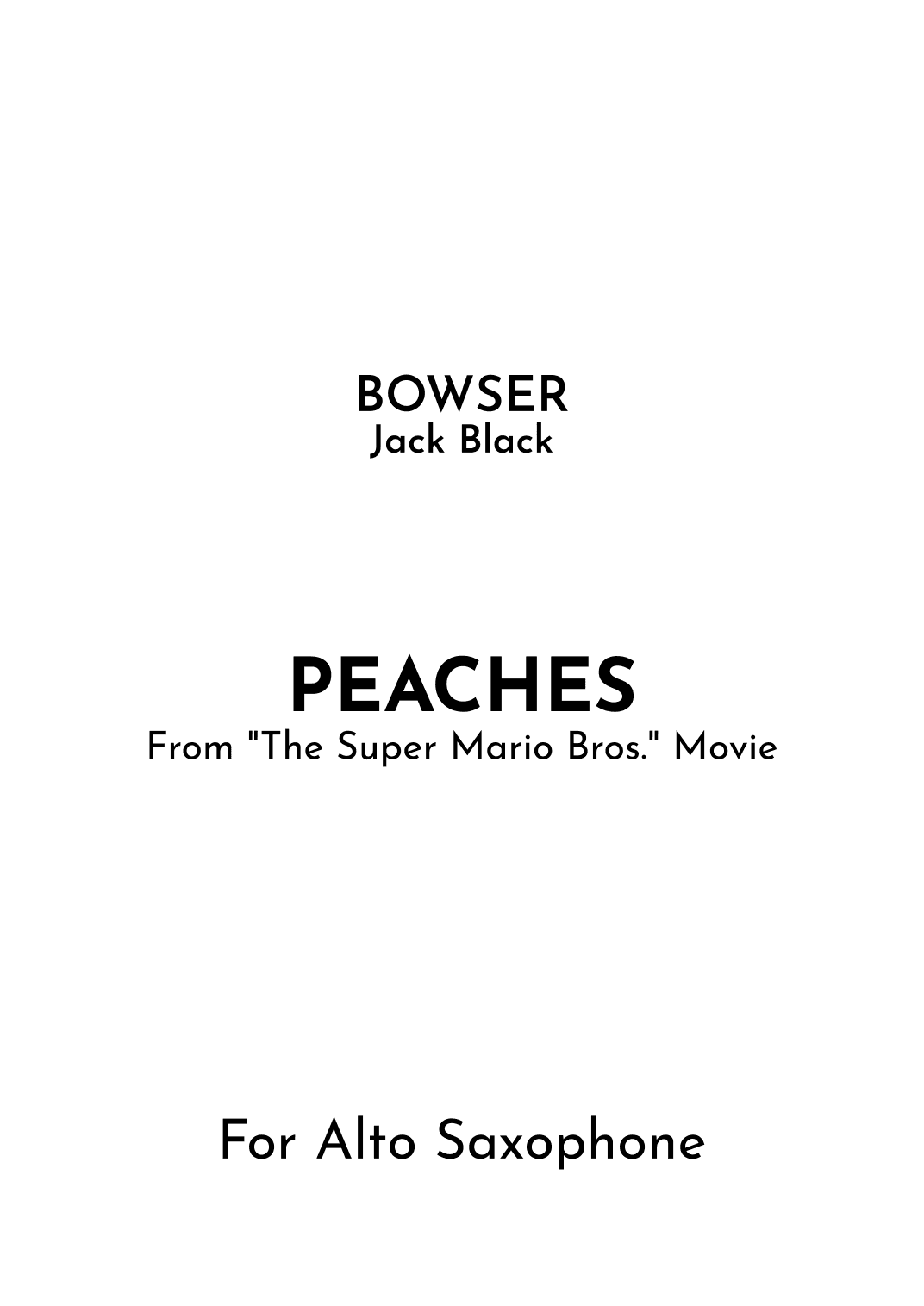 Peaches (arr. Jireh J.)