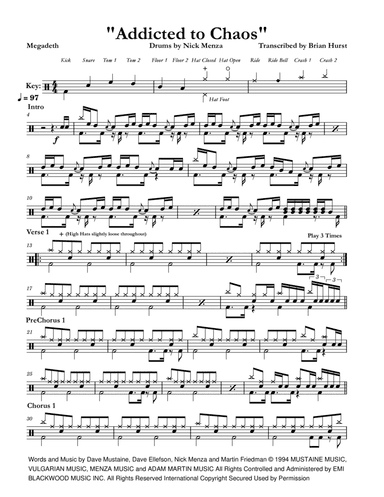 Addicted To Chaos (arr. Brian Hurst)