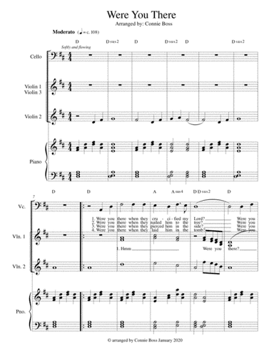 Were You There - strings and piano (arr. Connie Boss)