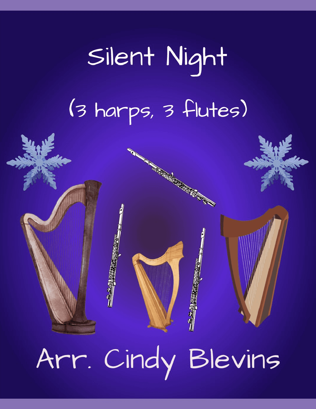 Silent Night, for three harps and three flutes (arr. Cindy Blevins)