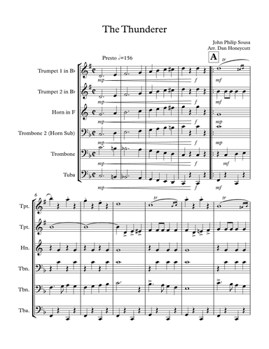 The Thunderer for Brass Quintet (arr. Dan Honeycutt)