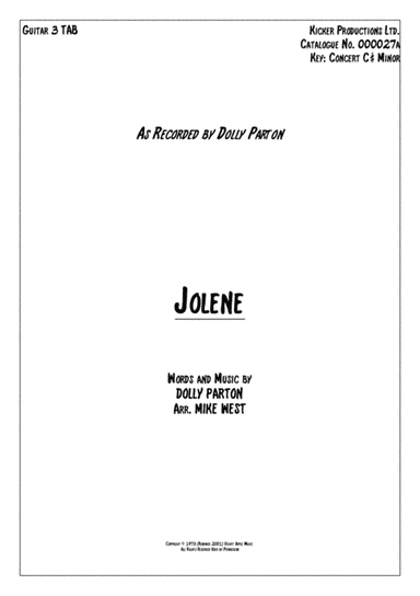 Jolene (arr. Mike West)