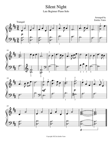 Beginner Christmas Collection (arr. Emilee Yates)