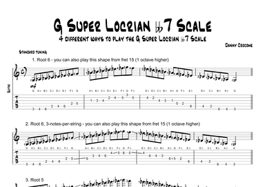 G Super Locrian bb7 Scale (4 Ways to Play)