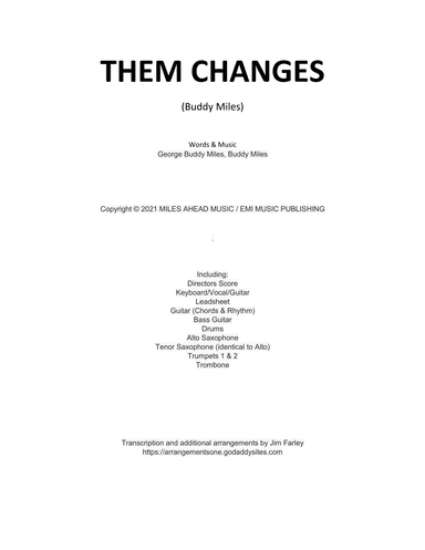 Them Changes (arr. Jim Farley)