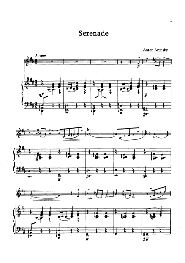 Serenade (arr. Unknown)