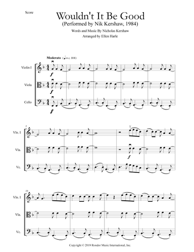 Wouldn't It Be Good (arr. Ellen Harle)