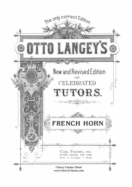 Celebrated Tutors for French Horn