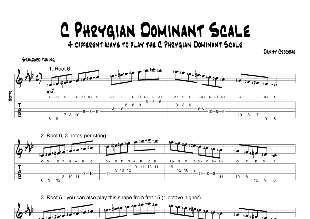 C Phrygian Dominant Scale (4 Ways to Play)