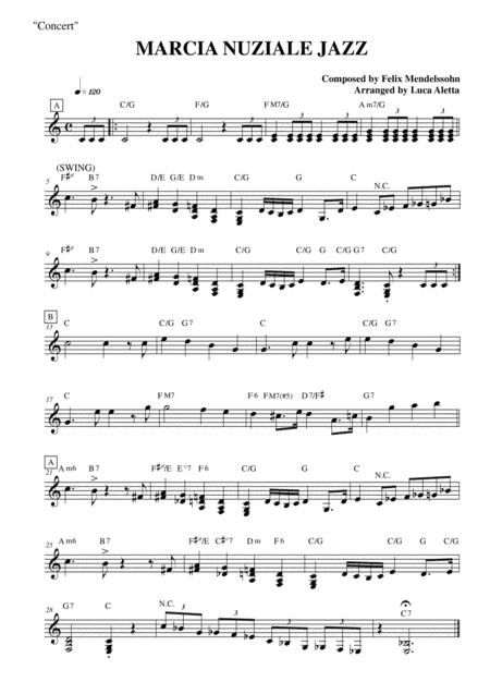 MARCIA NUZIALE JAZZ (arr. Luca Aletta)