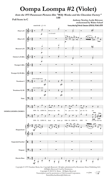 Oompa-loompa 2 (arr. Patrick Sheehan)