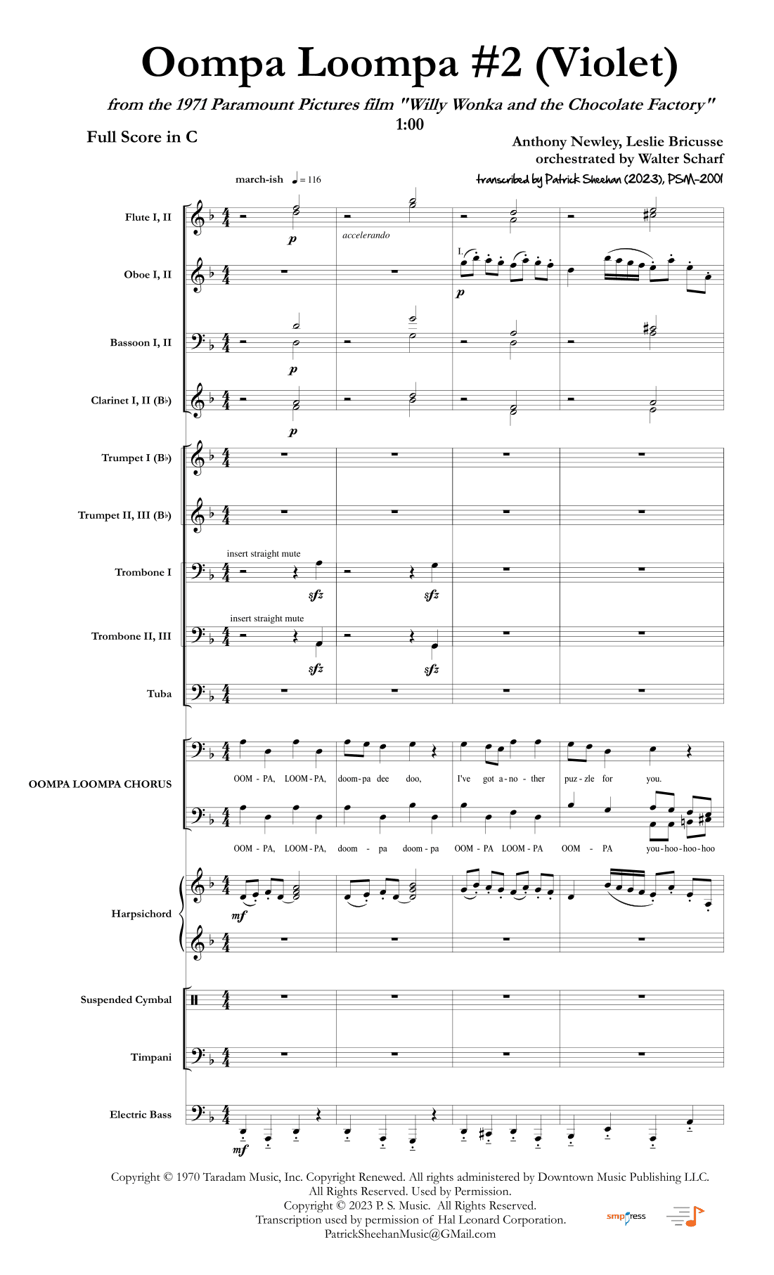 Oompa-loompa 2 (arr. Patrick Sheehan)