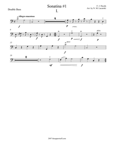 Sonatina #1 in C Major Movement I (arr. Nick Lacanski)