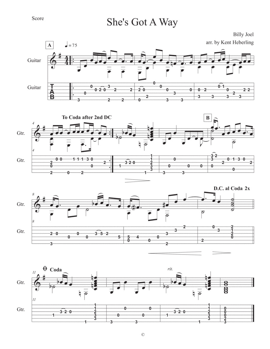 She's Got A Way (arr. Kent Heberling)