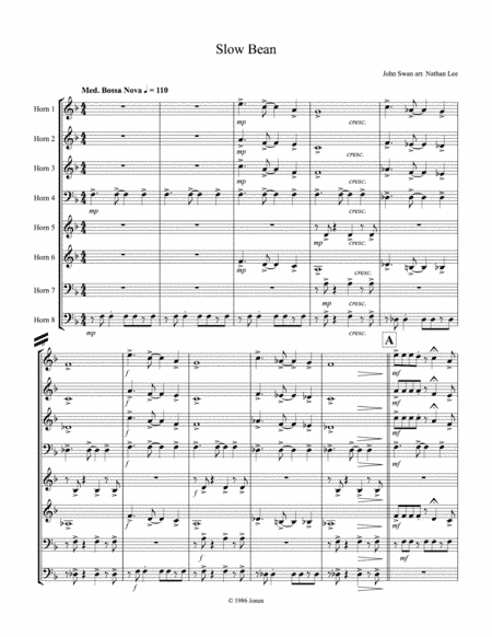 Slow Bean for 8 Horns in F
