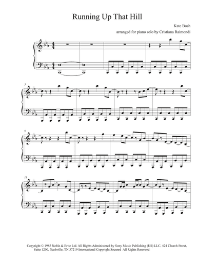 Running Up That Hill (arr. Cristiana Raimondi)