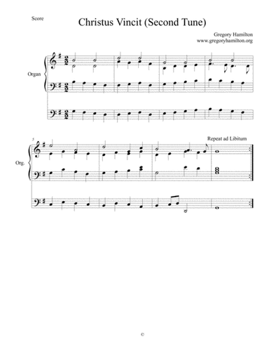 Christus Vincit - Second Tune - Alternate Harmonization for Organ