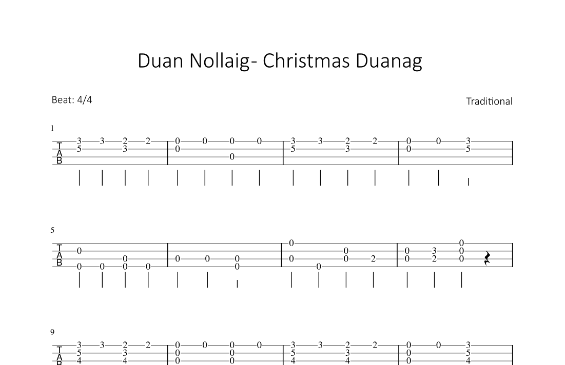 Duan Nollaig - Christmas Duanag (arr. Bettina Schipp)