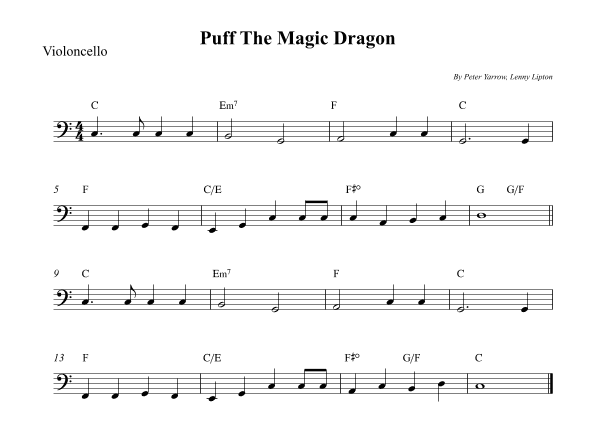 Puff The Magic Dragon (arr. Wesley S. SIlva)