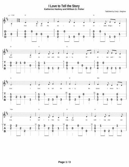 I Love to Tell the Story (arr. Cindy Steighner)