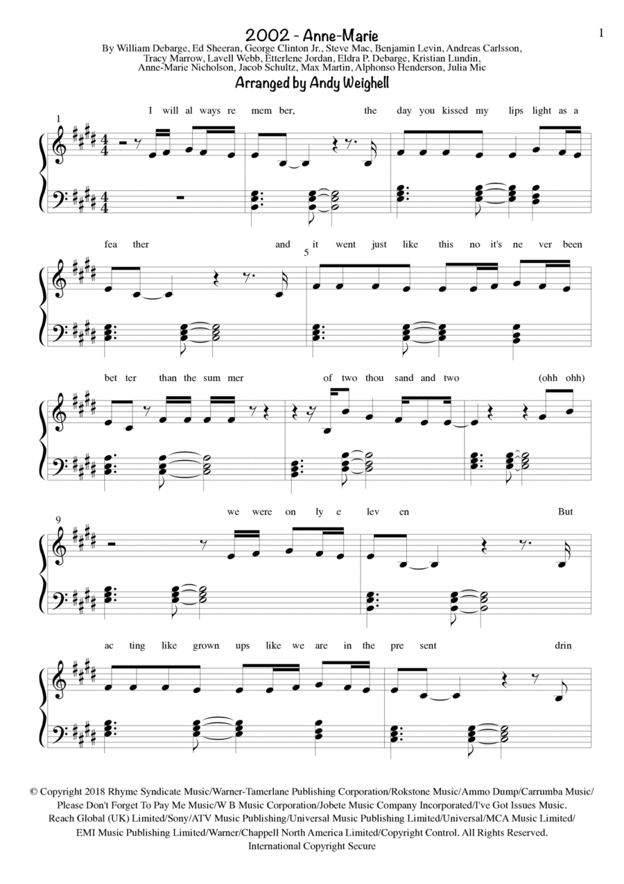 2002 (arr. Andy Weighell)