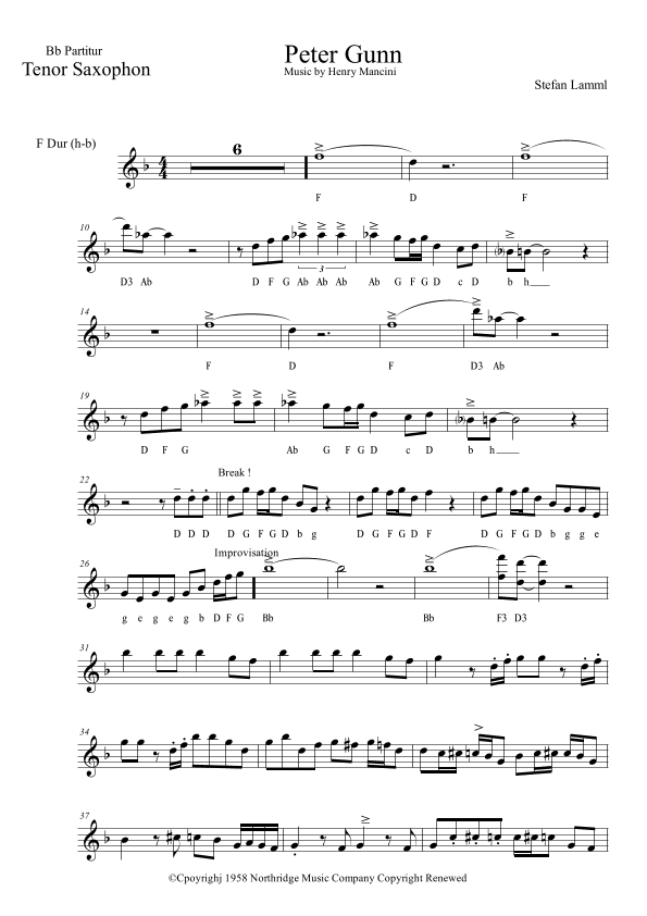 Peter Gunn (arr. Stefan Lamml)