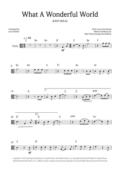 What A Wonderful World (arr. Iury Cardoso)
