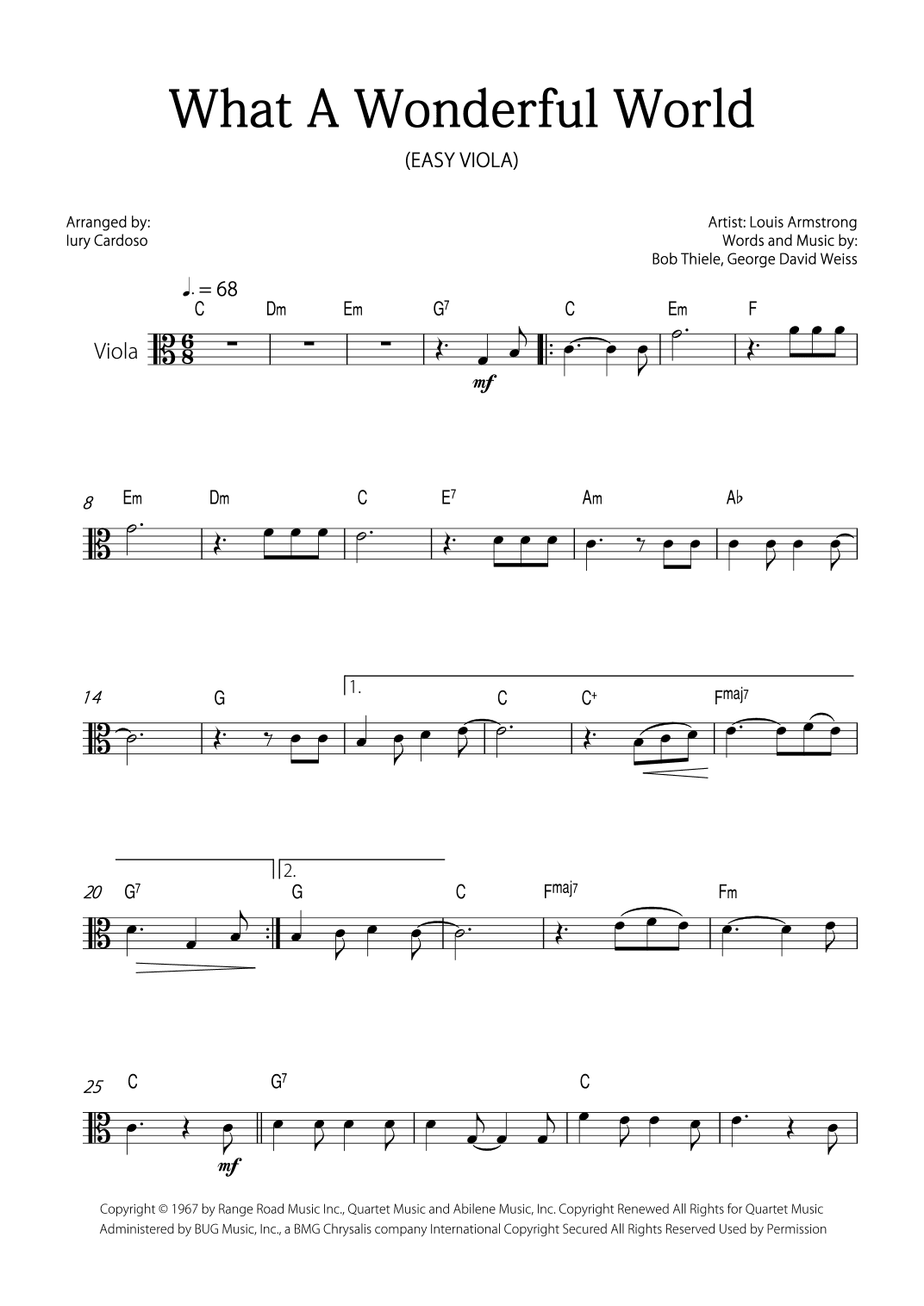 What A Wonderful World (arr. Iury Cardoso)