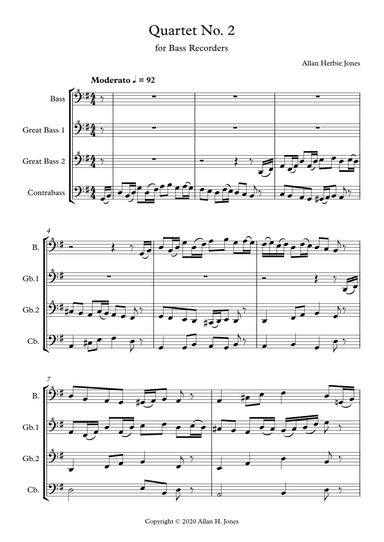 Quartet No.2 for Bass Recorders