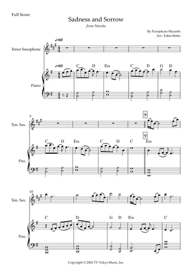 Sadness And Sorrow (arr. Fabio Britto)