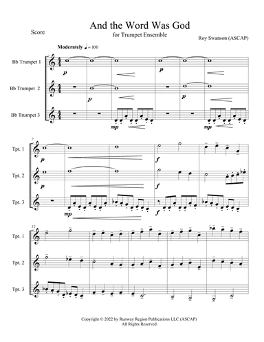 And the Word Was GOD for Trumpet Ensemble
